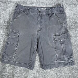 Carhartt‎ Shorts Men's 34 Gray Rugged Flex Relaxed Fit Cargo Canvas Workwear